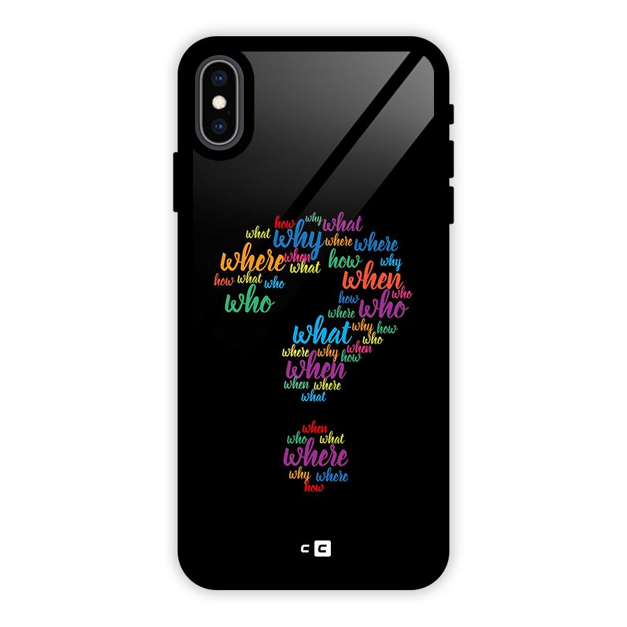Why When Where How Glass Back Case for iPhone XS Max