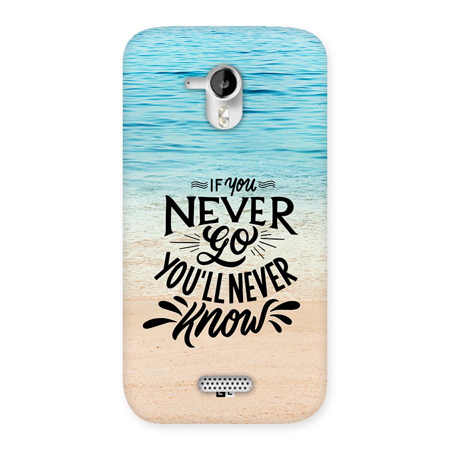 Will Never Know Back Case for Canvas HD A116
