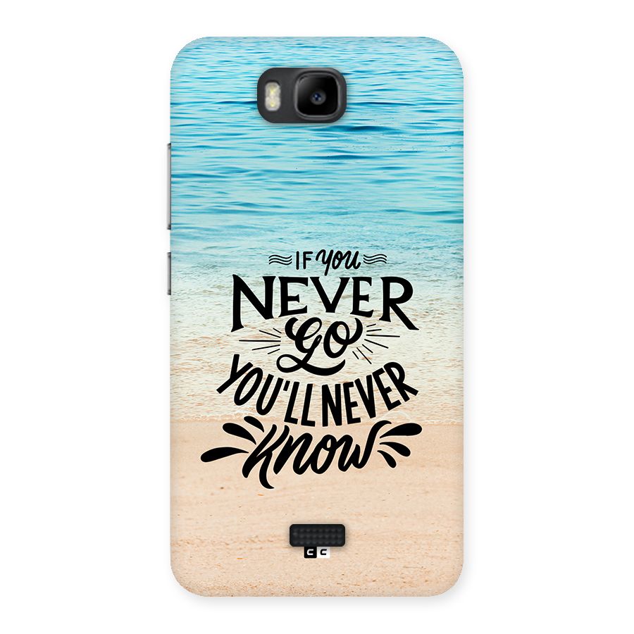 Will Never Know Back Case for Honor Bee