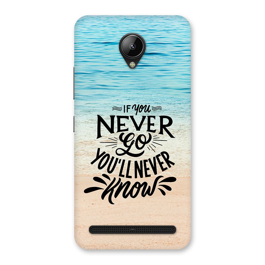 Will Never Know Back Case for Lenovo C2