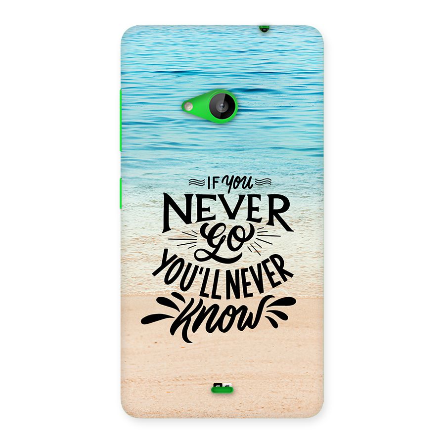 Will Never Know Back Case for Lumia 535