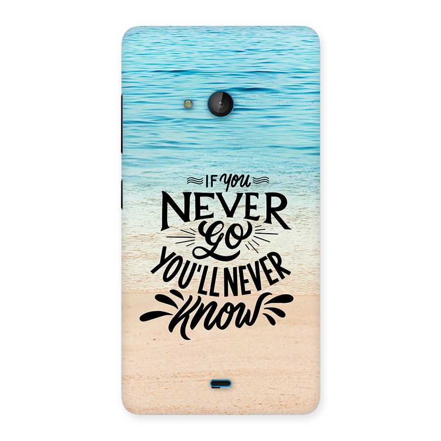 Will Never Know Back Case for Lumia 540