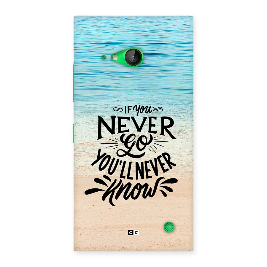 Will Never Know Back Case for Lumia 730