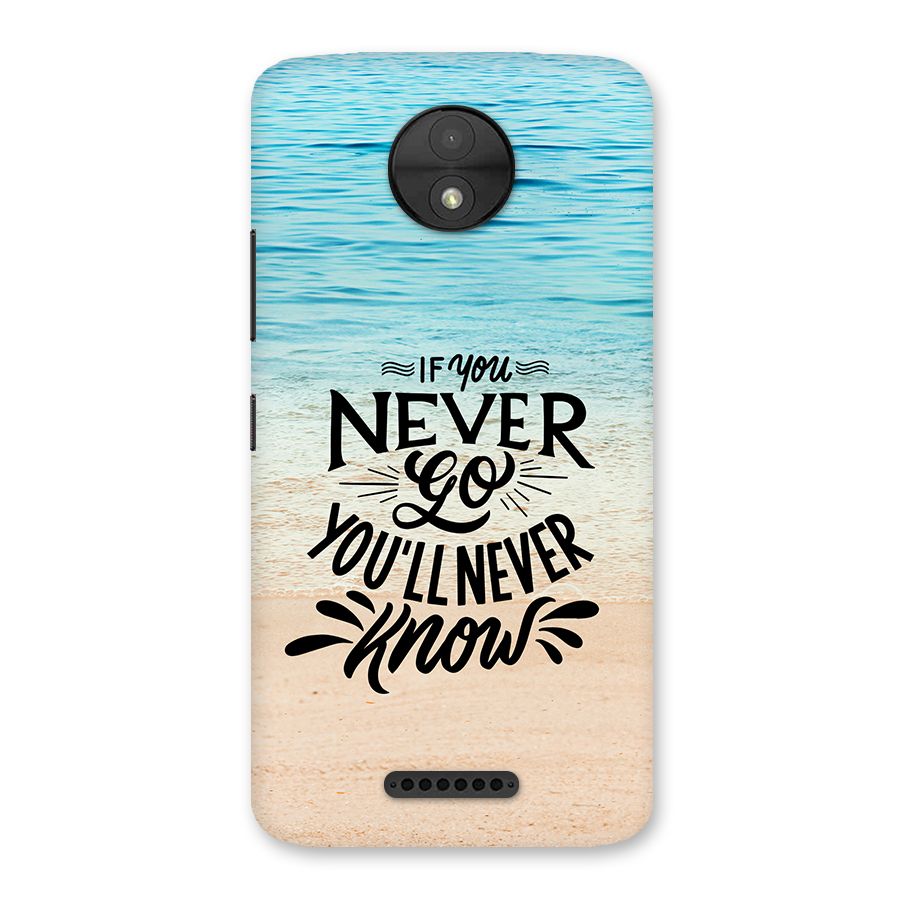 Will Never Know Back Case for Moto C