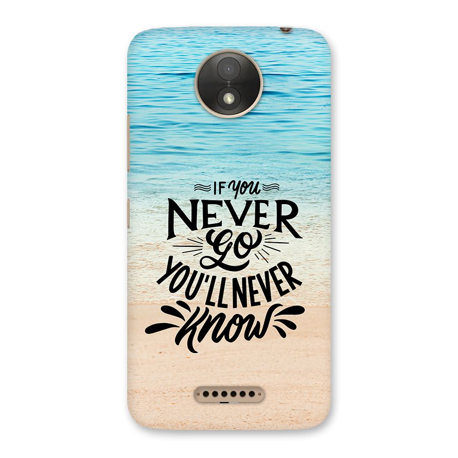 Will Never Know Back Case for Moto C Plus