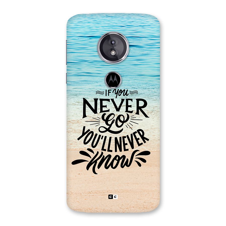 Will Never Know Back Case for Moto E5