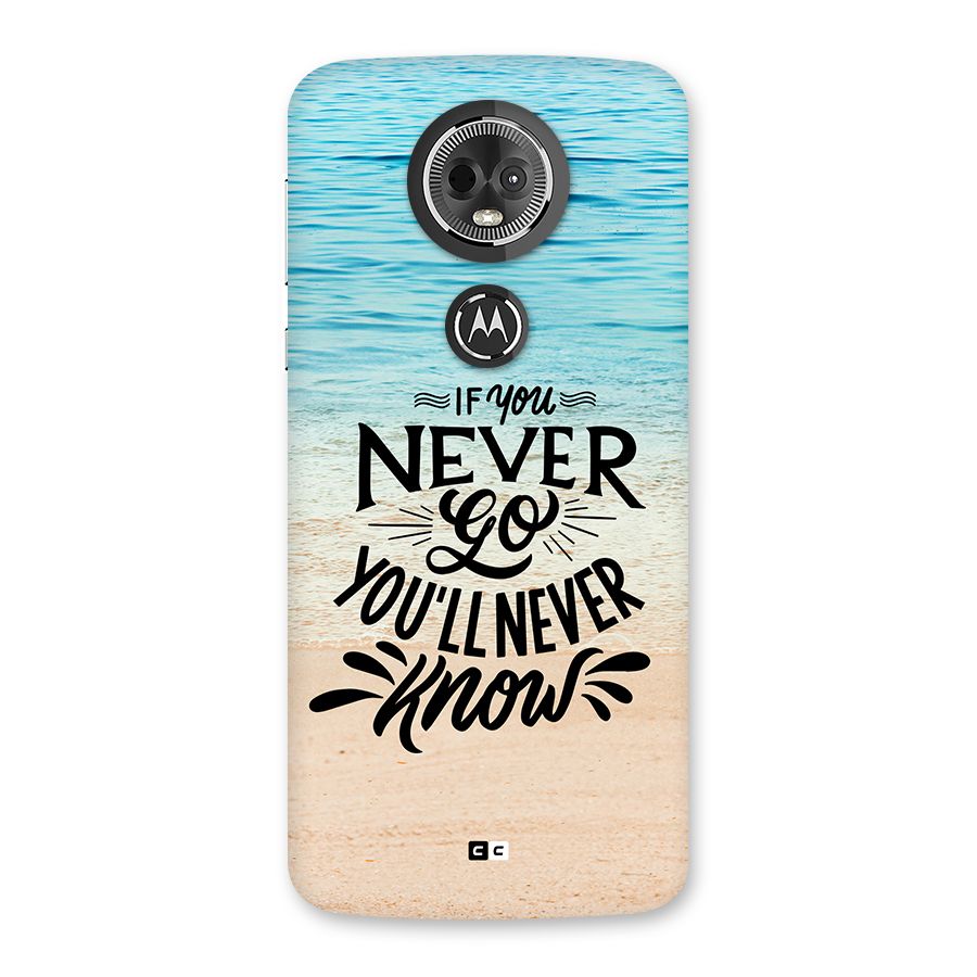 Will Never Know Back Case for Moto E5 Plus