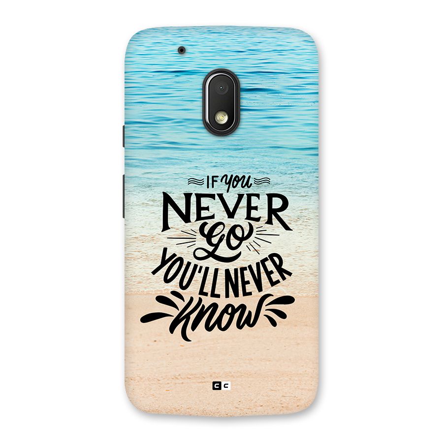 Will Never Know Back Case for Moto G4 Play