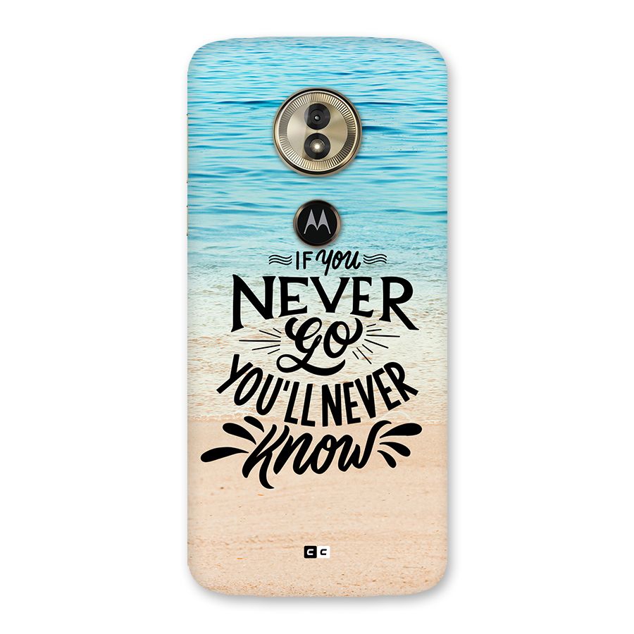 Will Never Know Back Case for Moto G6 Play