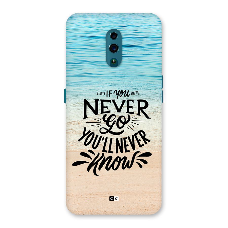 Will Never Know Back Case for Oppo Reno