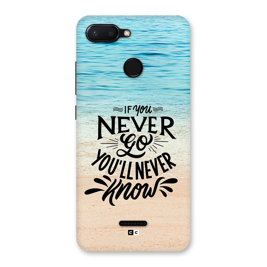Will Never Know Back Case for Redmi 6