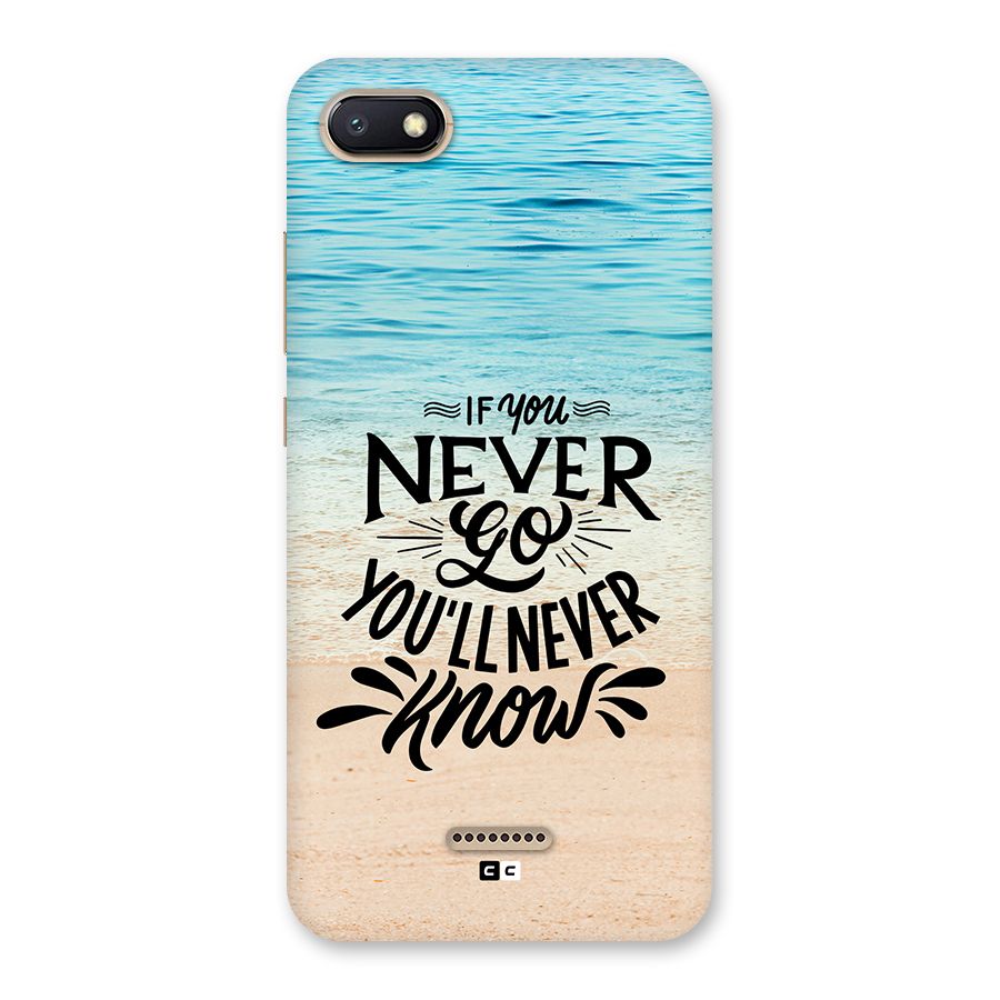 Will Never Know Back Case for Redmi 6A