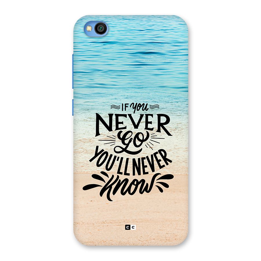 Will Never Know Back Case for Redmi Go