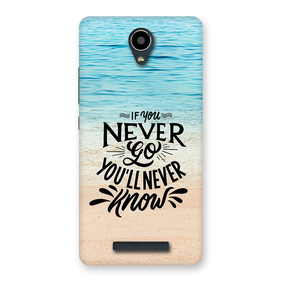 Will Never Know Back Case for Redmi Note 2