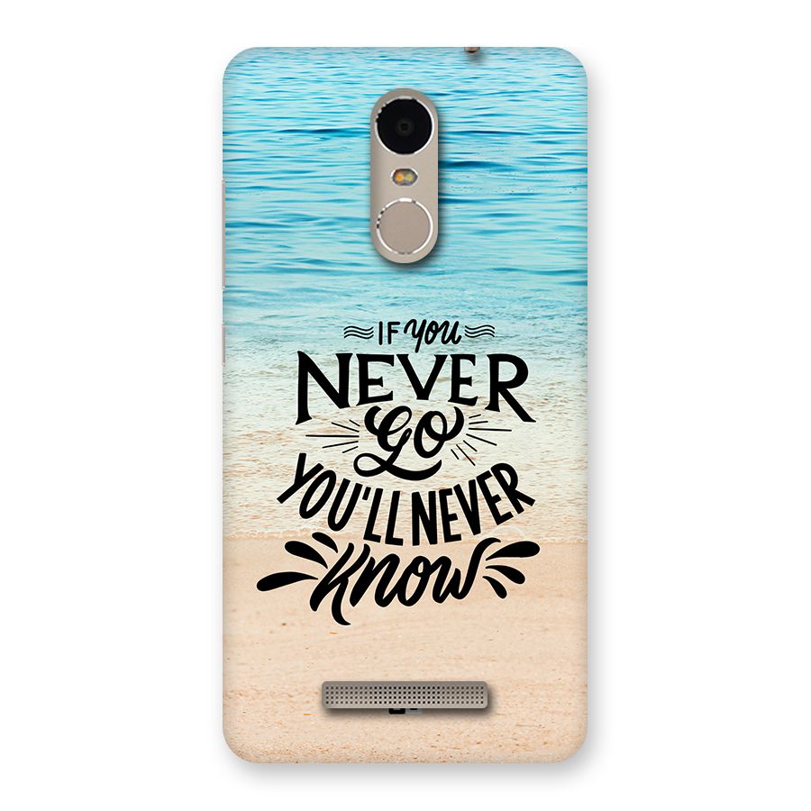 Will Never Know Back Case for Redmi Note 3