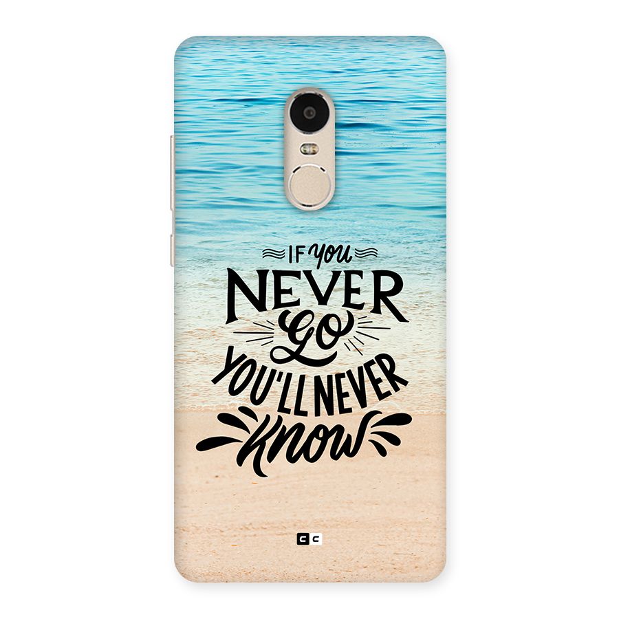 Will Never Know Back Case for Redmi Note 4
