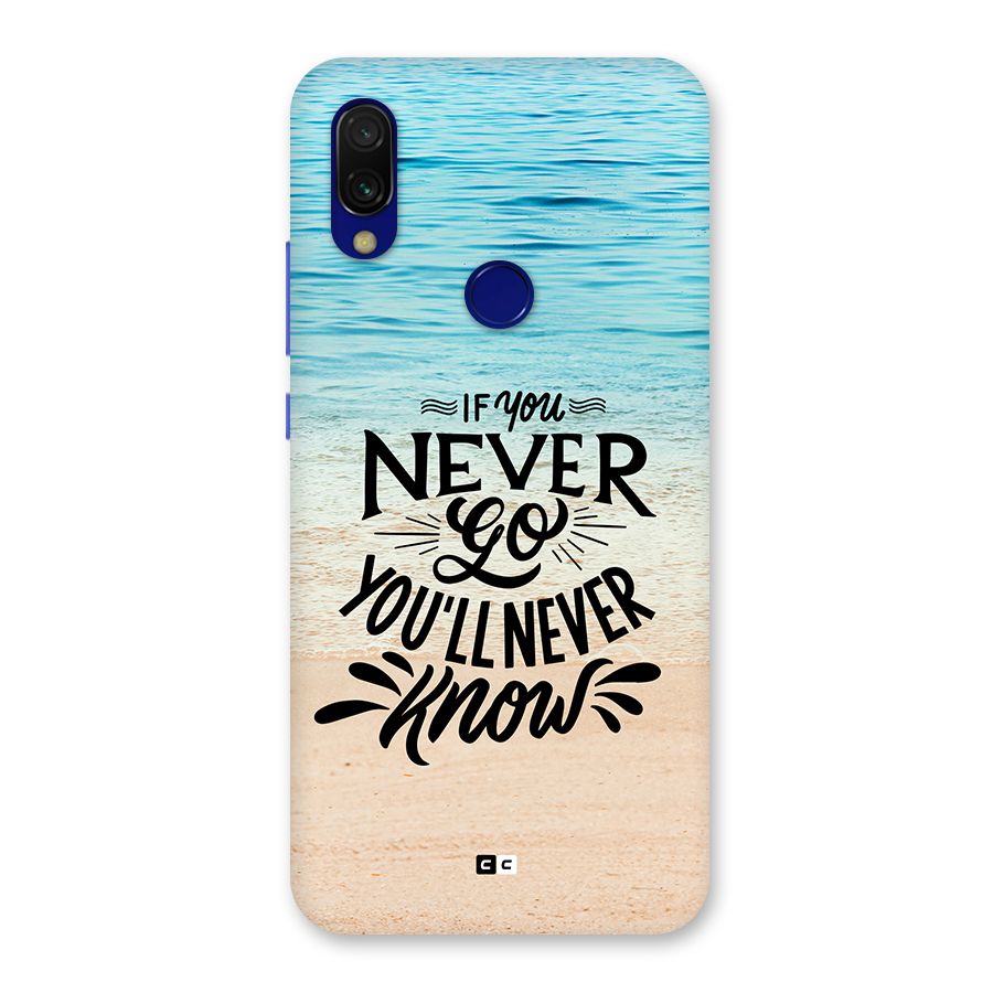 Will Never Know Back Case for Redmi Y3