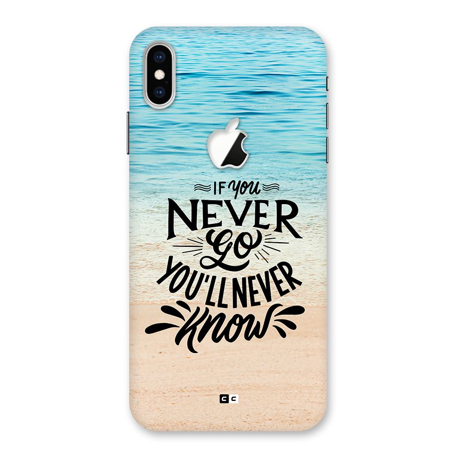 Will Never Know Back Case for iPhone XS Max Apple Cut