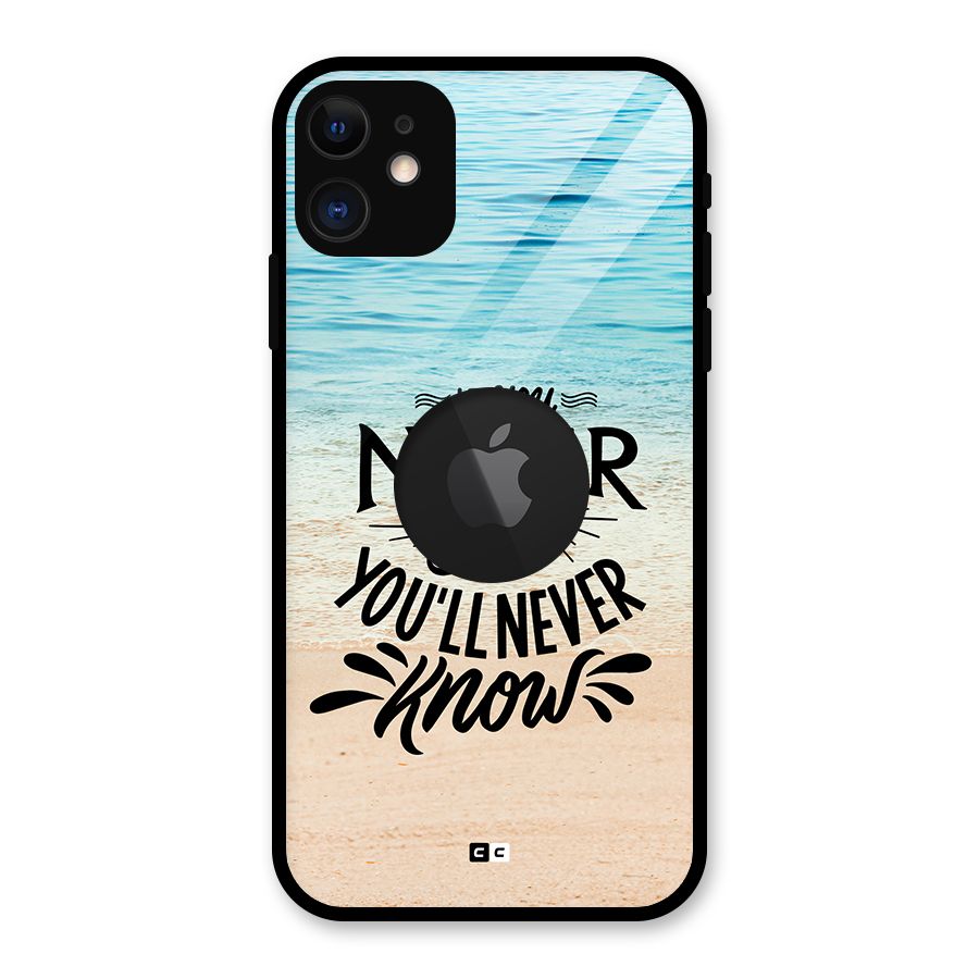 Will Never Know Glass Back Case for iPhone 11 Logo Cut