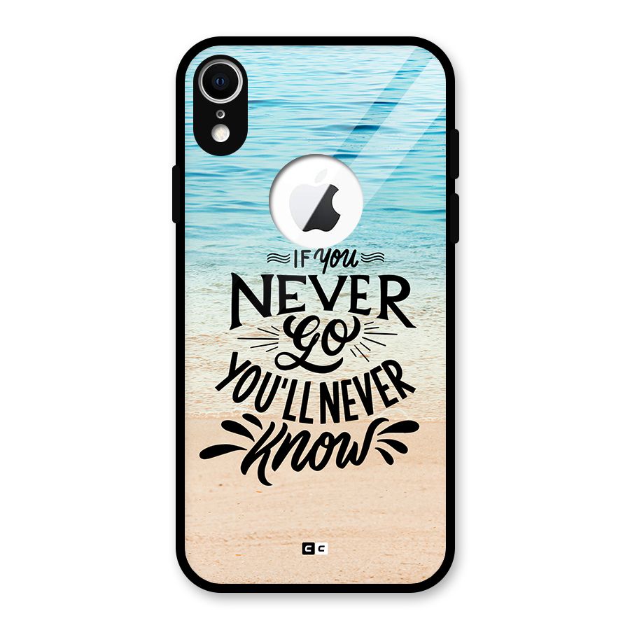 Will Never Know Glass Back Case for iPhone XR Logo Cut