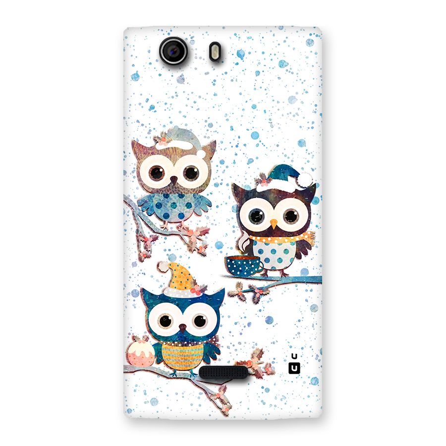 Winter Owls Back Case for Canvas Nitro 2 E311