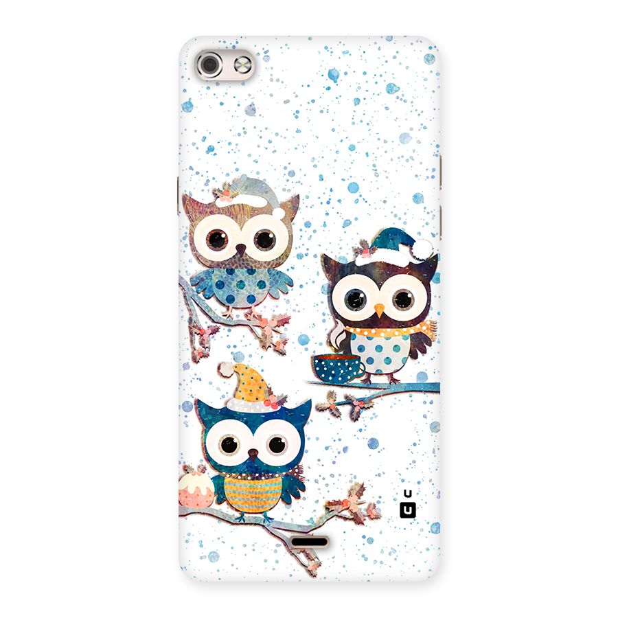 Winter Owls Back Case for Canvas Silver 5