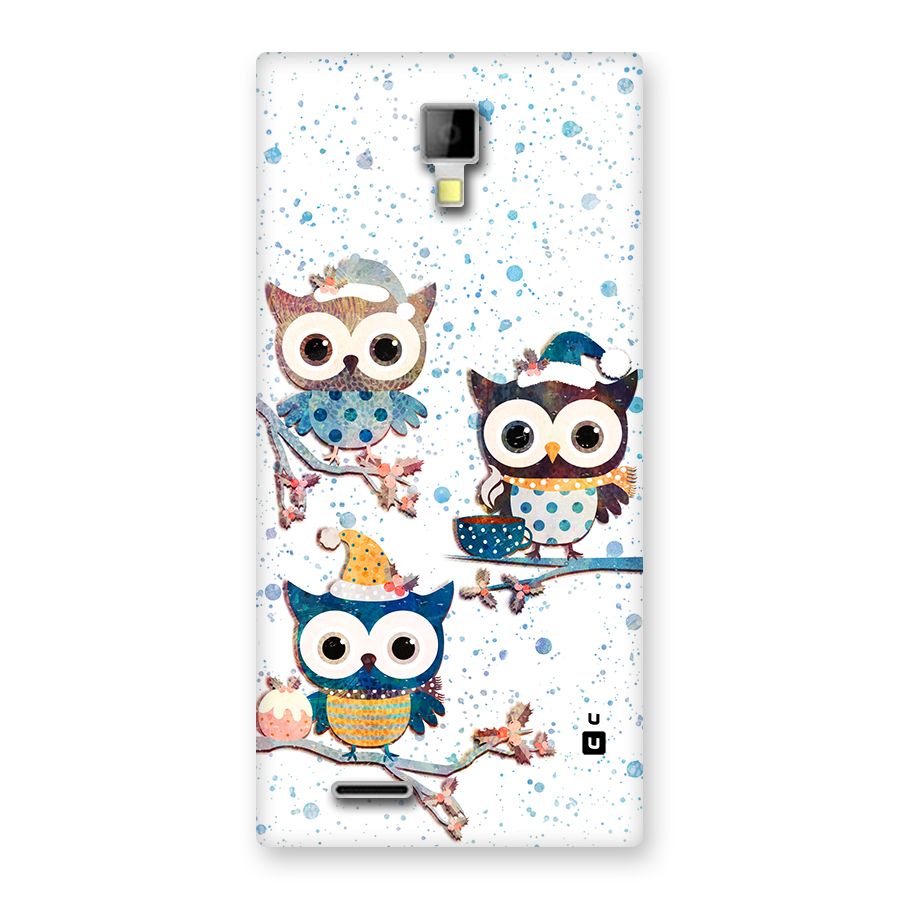 Winter Owls Back Case for Canvas Xpress A99