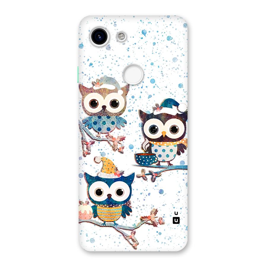 Winter Owls Back Case for Google Pixel 3
