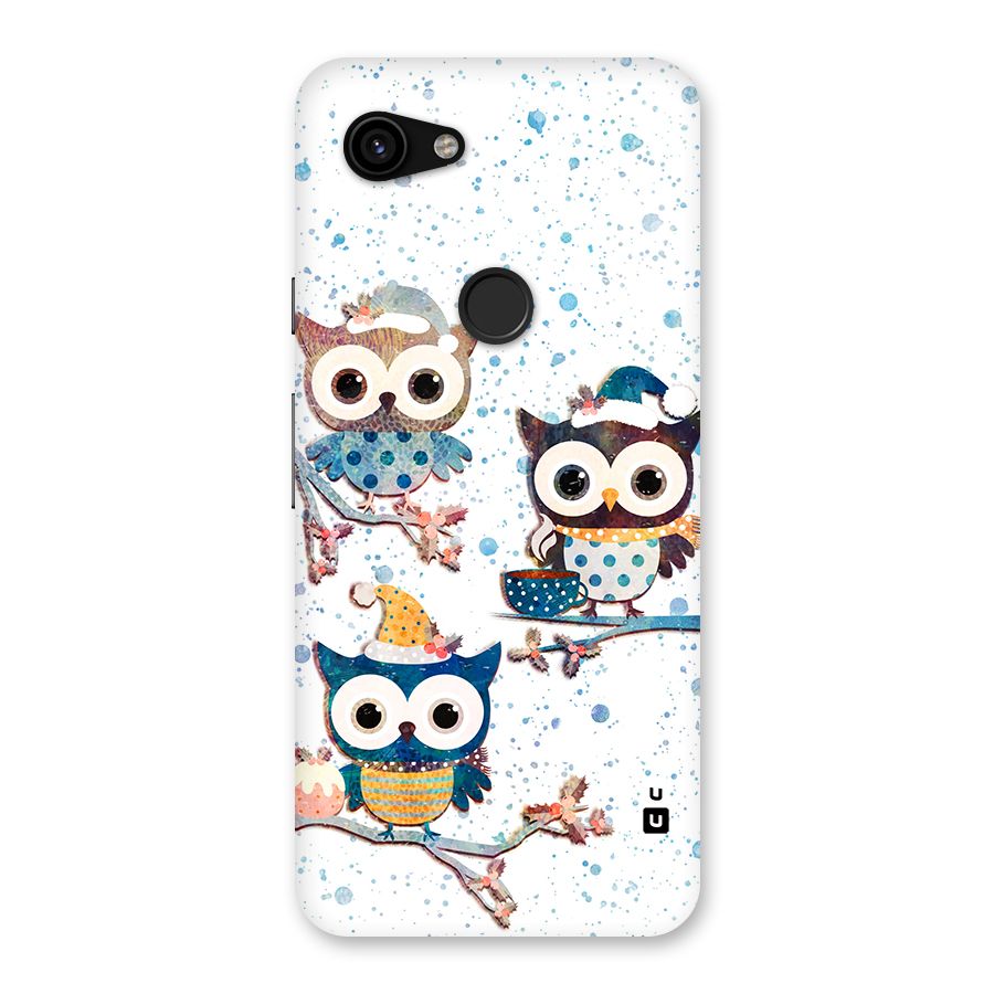 Winter Owls Back Case for Google Pixel 3a