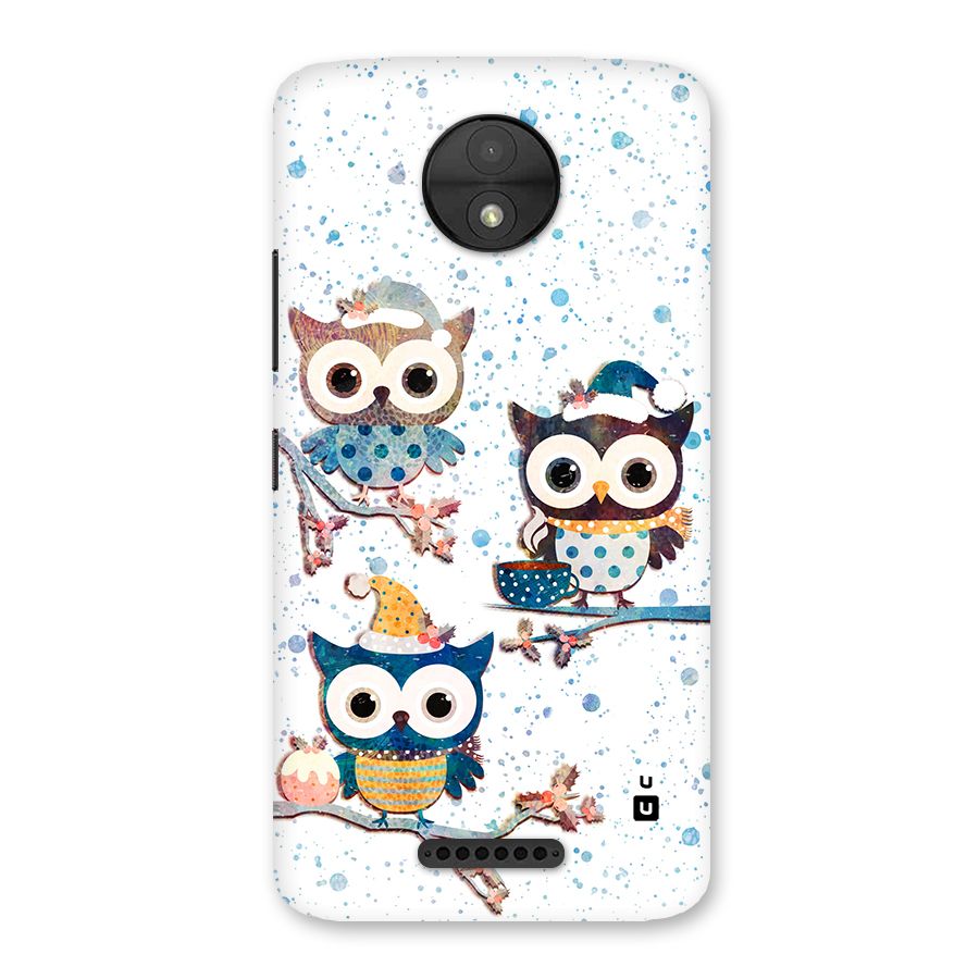 Winter Owls Back Case for Moto C