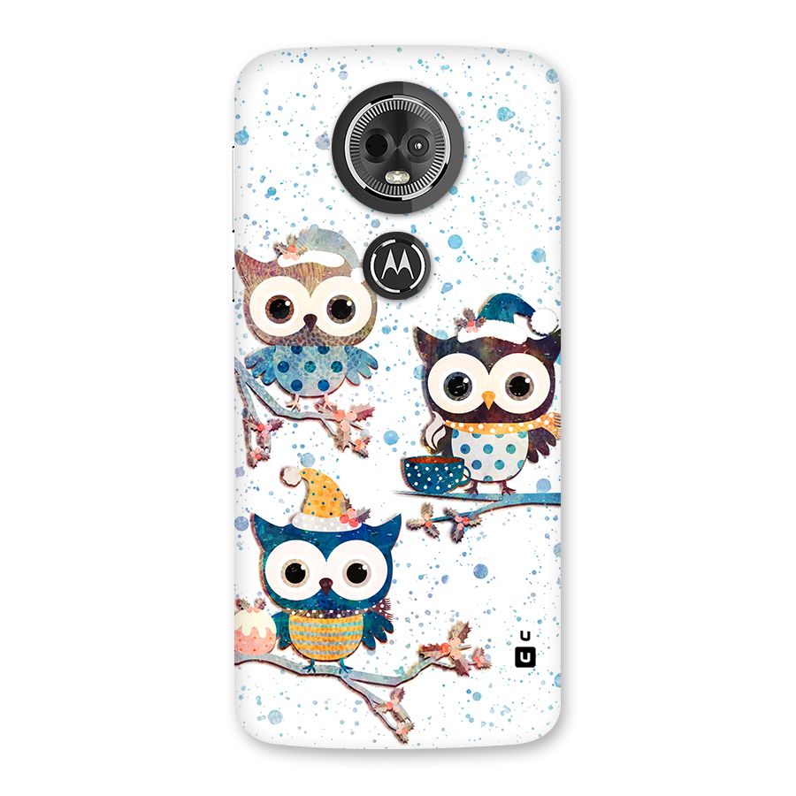 Winter Owls Back Case for Moto E5 Plus