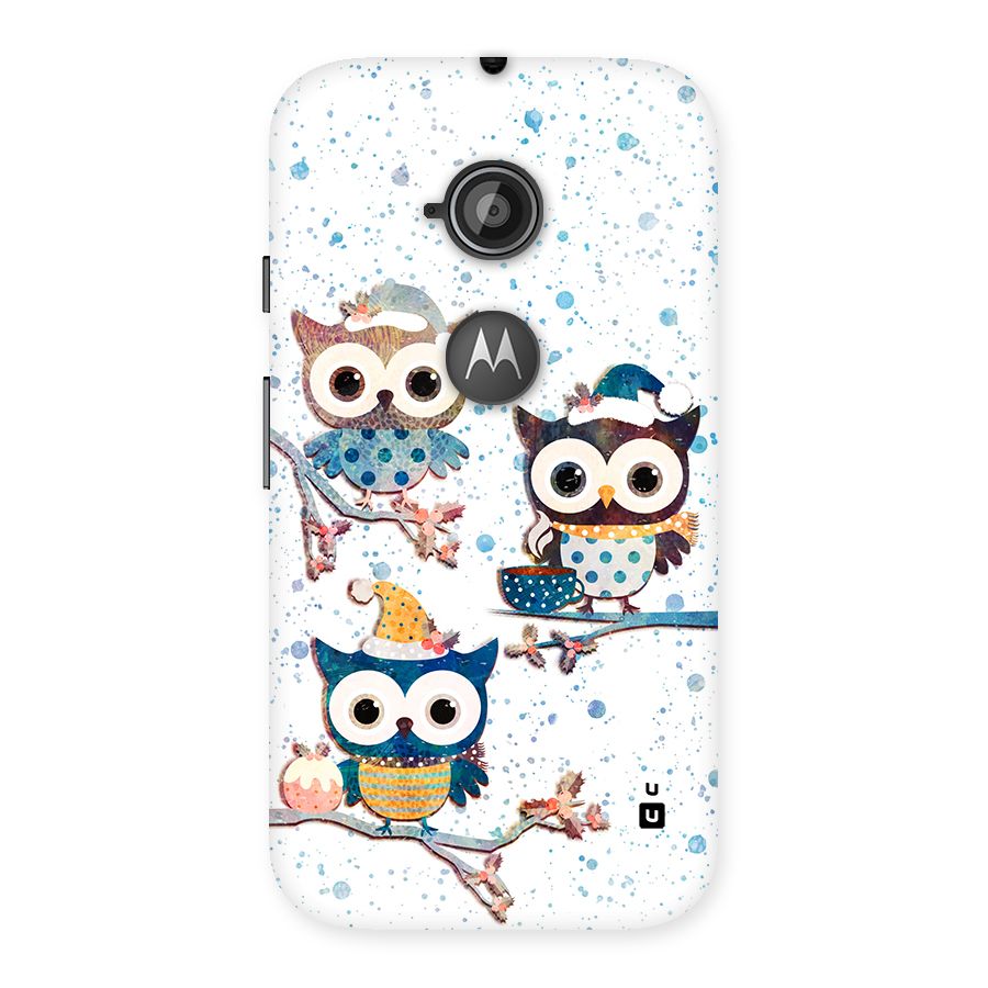 Winter Owls Back Case for Moto E 2nd Gen