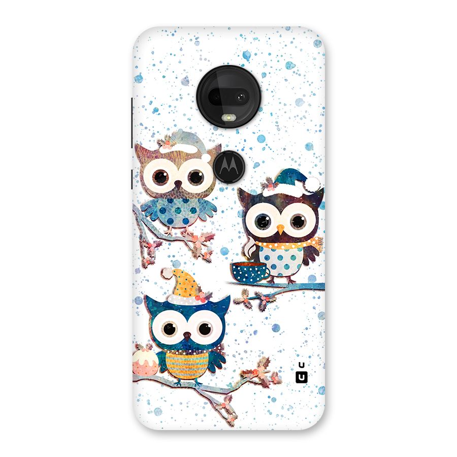 Winter Owls Back Case for Moto G7