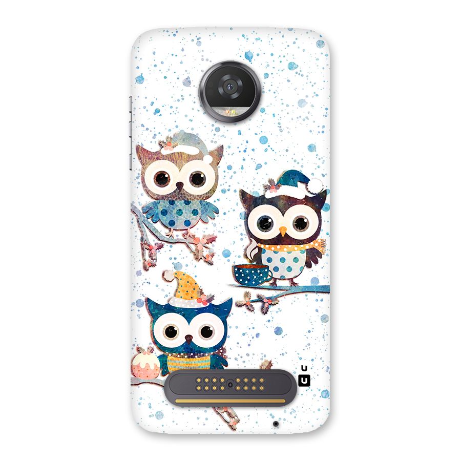Winter Owls Back Case for Moto Z2 Play