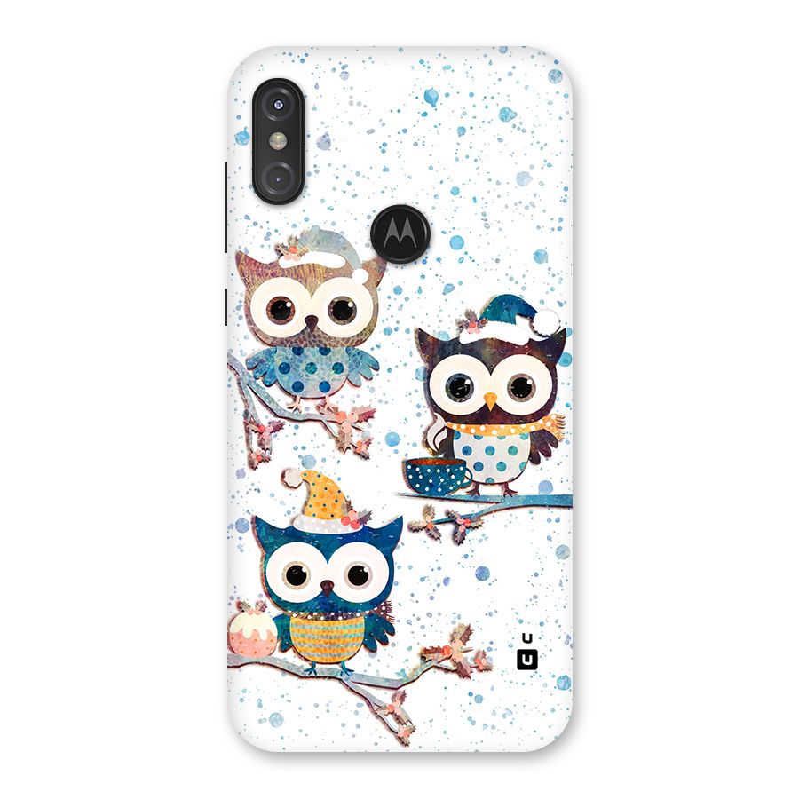 Winter Owls Back Case for Motorola One Power