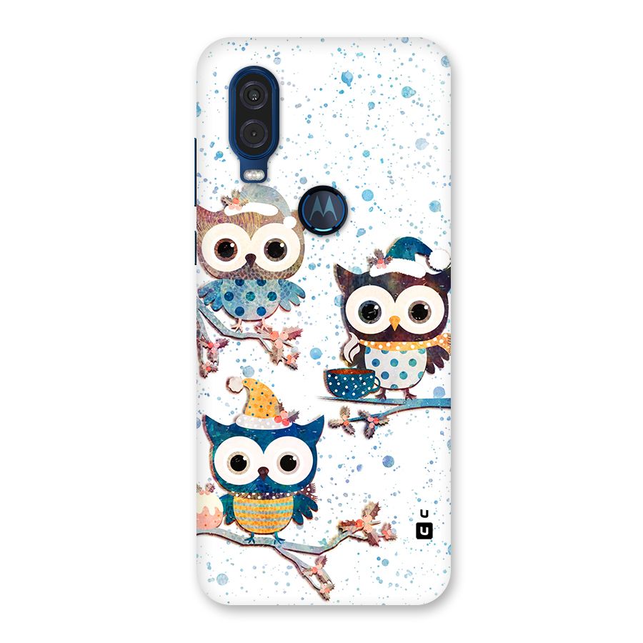 Winter Owls Back Case for Motorola One Vision