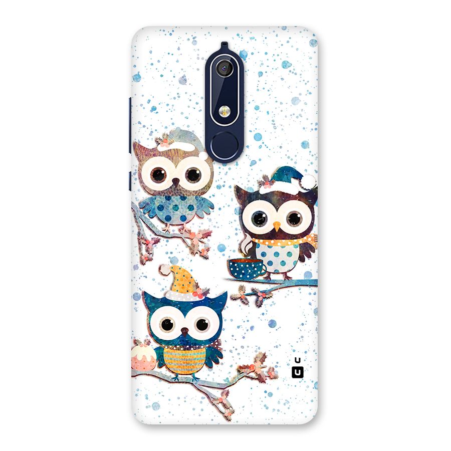 Winter Owls Back Case for Nokia 5.1