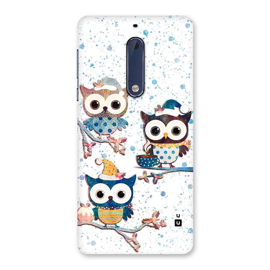 Winter Owls Back Case for Nokia 5