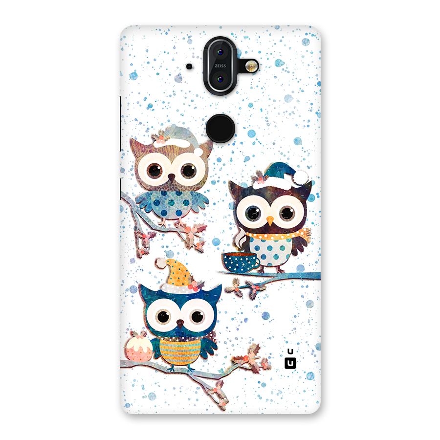 Winter Owls Back Case for Nokia 8 Sirocco