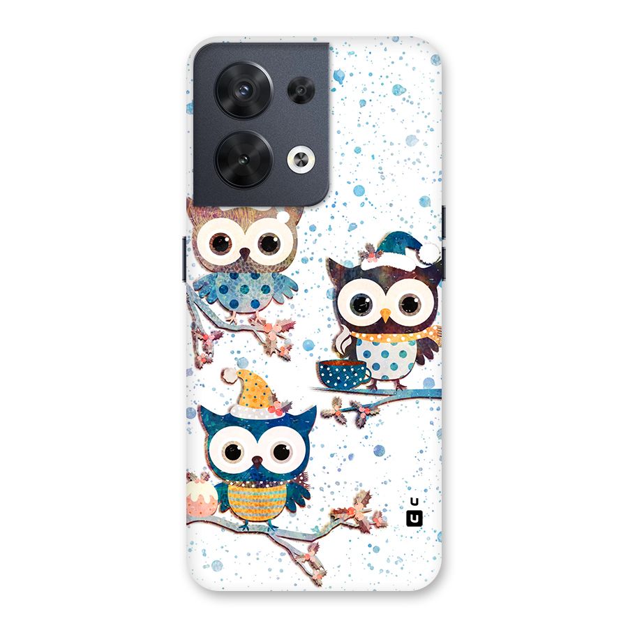 Winter Owls Back Case for Oppo Reno8 5G