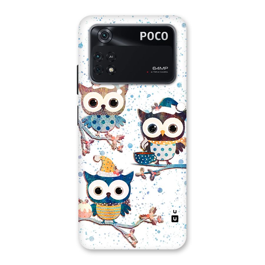 Winter Owls Back Case for Poco M4 Pro 4G