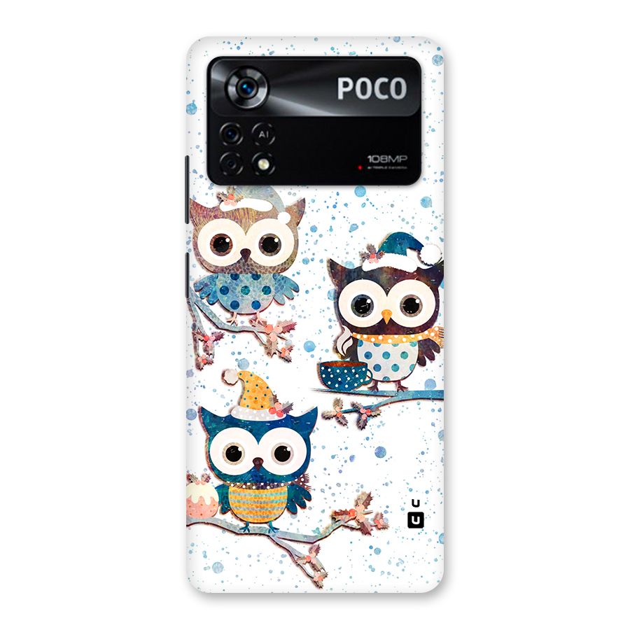 Winter Owls Back Case for Poco X4 Pro 5G