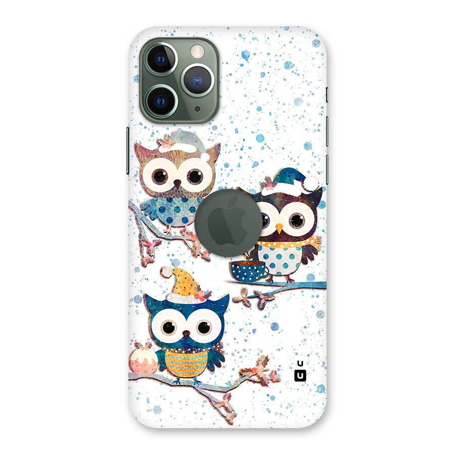Winter Owls Back Case for iPhone 11 Pro Logo Cut