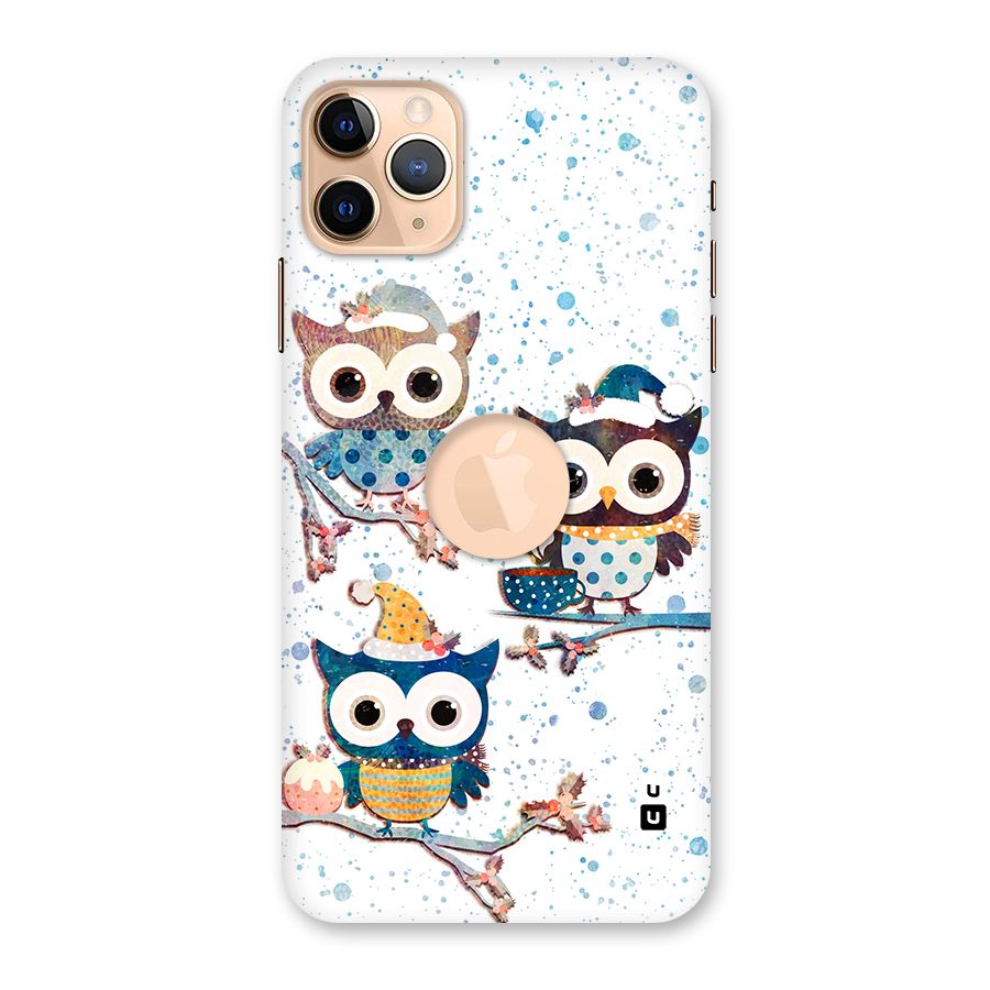 Winter Owls Back Case for iPhone 11 Pro Max Logo Cut