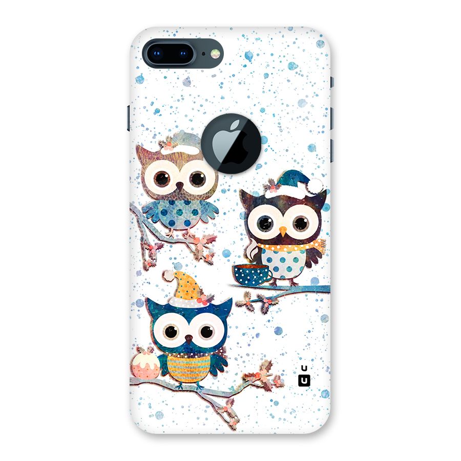 Winter Owls Back Case for iPhone 7 Plus Logo Cut