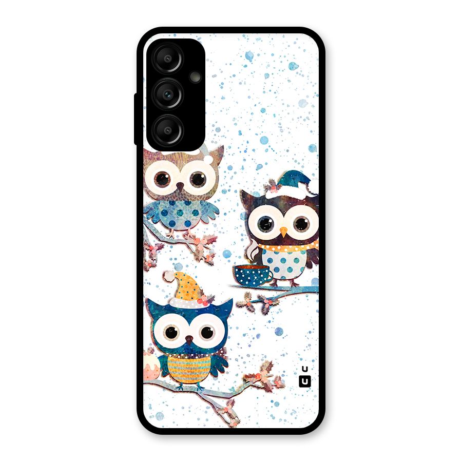 Winter Owls Glass Back Case for Galaxy A14 5G