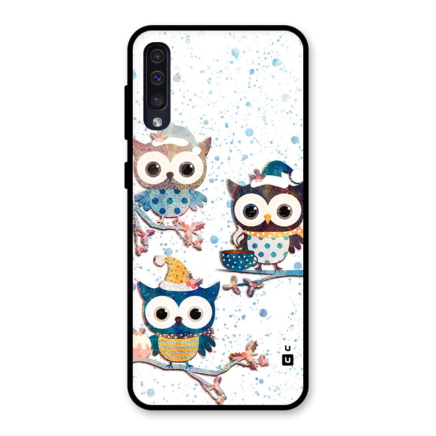 Winter Owls Glass Back Case for Galaxy A30s