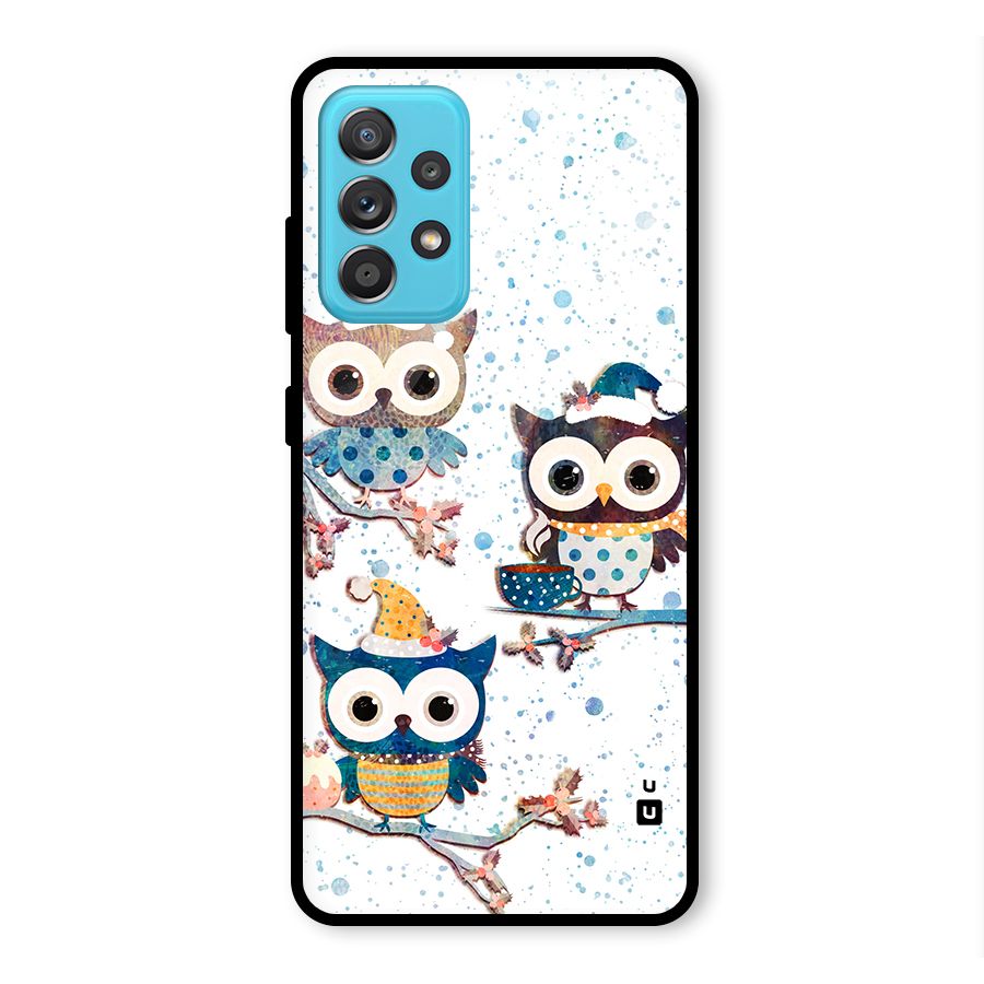 Winter Owls Glass Back Case for Galaxy A52