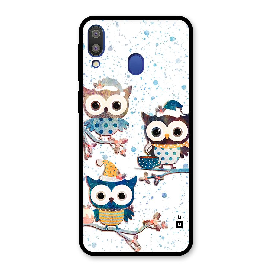 Winter Owls Glass Back Case for Galaxy M20