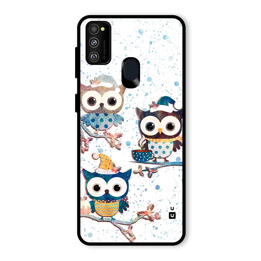 Winter Owls Glass Back Case for Galaxy M30s